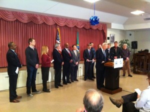 City officials and community leaders in January announce the first gun buyback event at Mount Zion Baptist Church