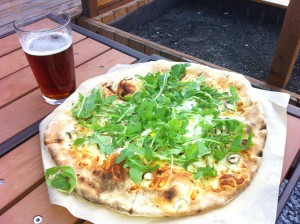 Pizza and beer at Humble Pie